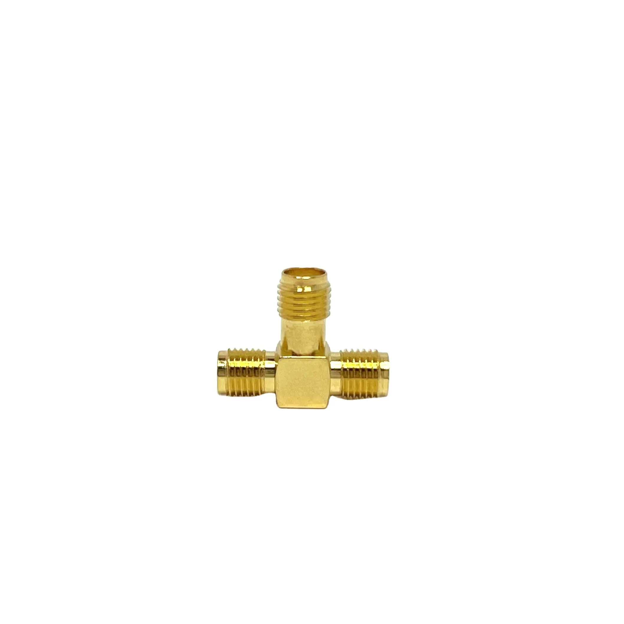 SMA Adapter SMA Female to Dual SMA Female 3 Way T Type Coaxial Adapter for Wireless Network Router LPWAN WiFi Antenna