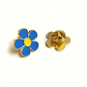 Esqueça-me-não azul flor pin maçônico me esqueça não lapela