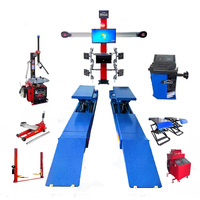Ensemble complet d'équipement d'alignement de roue 3D réparation d'atelier de voiture avec changeur de pneus équilibreur de roue 4-Post Car Lift