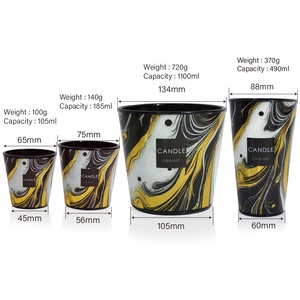 Grosir mewah 8oz 12oz 16oz wadah lilin kaca kosong unik ekstra besar stoples lilin kaca untuk membuat lilin - Product Image 6