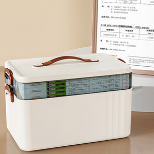 "Caja de almacenamiento médica de primeros auxilios de gran capacidad para el hogar multicapa para medicamentos - Product Image 1