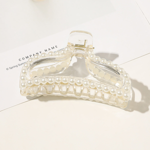 Pinzas de Pelo con Perlas <span class=keywords><strong>MIO</strong></span>, Pinzas de Pelo Grandes de Moda para Mujer, 5 Tamaños, Pinzas de Pelo con Cuentas de Perlas Acrílicas - Product Image 1