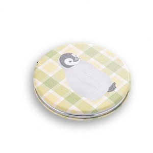 Wholesale Promotional Gift Custom Cute Logo Round Shape PU Leather Sublimation Makeup <b>Mirror</b> - Product Image 3