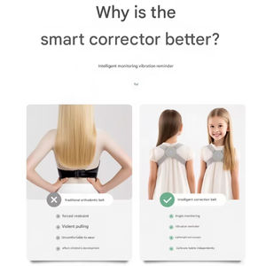 Corrector de Postura Inteligente Ajustable para Adultos y Niños, Soporte Lumbar Invisible con Recordatorio de Vibración y Correa de Entrenamiento para Hombros - Product Image 6