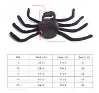 Costume de harnais d'araignée d'Halloween pour petits chiens et chats - Tenue amusante réglable pour animaux de compagnie avec pattes 3D