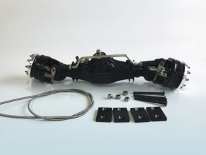 แกนพวงมาลัยพาวเวอร์ด้านหน้ารถดัมพ์แทรคเตอร์พร้อมล้ออุปกรณ์เสริม DIY สำหรับ1/14เพื่อลดพื้นที่ - Product Image 2