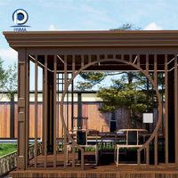 Pavillon en aluminium personnalisé Prima avec tables et chaises pivotantes, abri solaire extérieur pour cour, pavillon de loisirs sur mesure pour jardin et terrasse