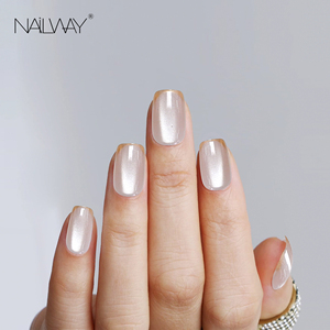 Nailway 30Pcs Court Carré Français Ongles Gel Presse Sur Ongles En Gros Réutilisable <span class=keywords><strong>Faux</strong></span> Ongles - Product Image 2