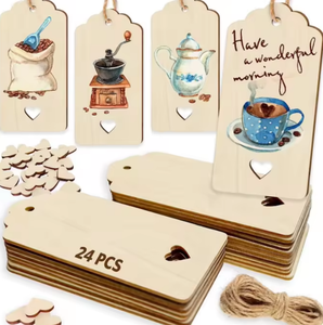 Souvenir Baby <strong>Memory</strong> Gift 24 Pcs Eco-Friendly Wooden DIY Painting Kit Customized Color &amp; Size Fashionable Hand-made <strong>Wall</strong> Hanging - Product Image 1