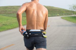 Free Sample Nylon Waterproof Sports Hydration Belt Bag Waist Pack Zipper Closure Candy Water Bottle Holder for Outdoor <b>Running</b> - Product Image 4