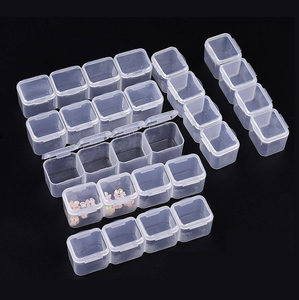 Haute qualité 56 fentes grilles bricolage à la main en plastique diamant peinture perles organisateur boîte de rangement boîte à bijoux organisateur mallette de rangement - Product Image 5