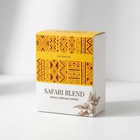 Boîte à café en carton blanc à fond verrouillable, écologique et biodégradable, avec bande de déchirement, acceptant les dimensions personnalisées, pour le café en vrac