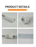 MuYeLighting D20 - Tube LED de 1,8 m 48V Dimmable IP67 0-10V Sans Scintillement pour l'éclairage des cages de poules pondeuses et des fermes avicoles