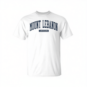 Maglietta blu Mount Lebanon Louisiana stile college, taglia unisex per adulti - Product Image 2