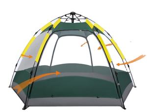 Tente instantanée pour 3-4 personnes 60 secondes Set étanche Pop Hexagon Outdoor Sports Sun Shelter Advanced Venting Double - Product Image 4