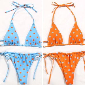 Bikini 2022, Traje de Baño de Color Sólido, Conjunto de Bikini con Estampado Floral, Traje de Baño Sexy, Biquini, Traje de Baño para Mujer, Bikinis de Tiras para la Playa - Product Image 6