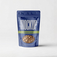 100g 200g Op maat gemaakte kleurrijke bedrukte voedselveilige Doypack zakjes met ritssluiting voor notenverpakkingen (amandelen, cashewnoten, pistachenoten)