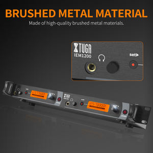 XTUGA IEM1200 Sistema de Monitoreo Inalámbrico Profesional de 2 Canales con 2 Bodypacks para Escenario - Product Image 5