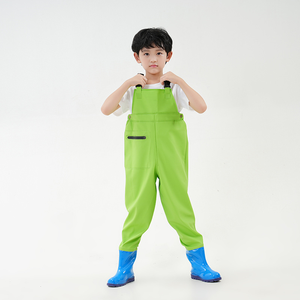 Wader de poitrine en PVC pour enfants Beach Tidal Flats Play Wader pour enfants imperméable et léger respectueux de l'environnement avec des bottes - Product Image 6