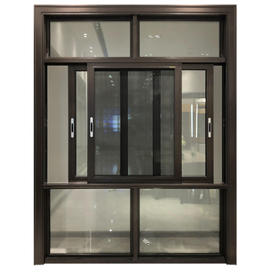 Fenêtre coulissante à double <span class=keywords><strong>vitrage</strong></span>, <span class=keywords><strong>prix</strong></span> avantageux, résistante au feu, avec sécurité anti-effraction, insonorisée, en aluminium, design moderne - Product Image 2