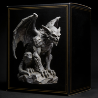 Sculpture de gargoyle en résine faite à la main, peinte à la main, taille et couleur personnalisées, emballage personnalisé, conception gratuite, OEM ODM