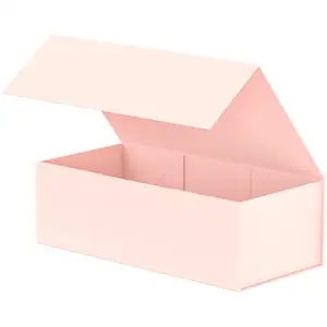 New Arrival Cardboard Pink Color Book Shaped Rigid Paper Wholesale Custom Gift Packaging Magnetic Box
