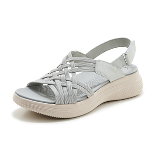 Nouveau Design de luxe élégant sandales plates pour femmes 35-42 Eva talons hauts 5cm dame été chaussures compensées bout ouvert <span class=keywords><strong>France</strong></span> vacances 2025 - Product Image 3