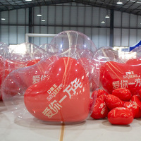 Ballon gonflable géant personnalisé en forme de cœur rouge pour fiançailles Saint Valentin mariage scène fête décoration publicité
