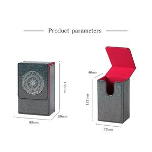 Boîte de rangement pour cartes à jouer en cuir PU, capacité de 120 cartes à manches simples, avec aimant puissant, pour Magic Commander TCG <span class=keywords><strong>CCG</strong></span> - Product Image 3