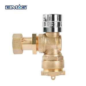 BMAG wpas bersertifikat OEM jenis sudut antipenipuan magnetik dapat dikunci bola kuningan katup pengukur air dengan mur Putar - Product Image 2