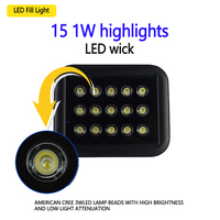 Projecteur LED CCTV haute puissance 15W 220V avec infrarouge IR, lumière blanche LED pour caméra, indice de protection IP65