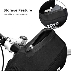 ZOYOSPORTS hiver guidon mitaines résistant au froid imperméable coupe-vent réfléchissant unisexe cuir plein doigt gants de cyclisme pour - Product Image 6