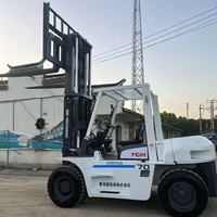 Forklift Bekas TCM FD70 7 Ton Diesel Internal Combustion 4WD Ban Solid Mesin Isuzu Hidrolik Lift - Dijual Murah