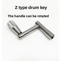 T-Handle Drum Tuning Key Alloy Steel Chrome Plated High Torque Labor-Saving Design Supports Multiple Bits for Drum Tuning