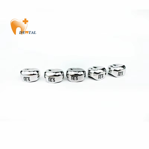 Lot de 5 couronnes molaires pédiatriques en acier inoxydable Instruments chirurgicaux dentaires primaires à alimentation manuelle pour orthodontie pour enfants - Product Image 1