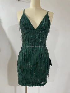 Abiti da sera <span class=keywords><strong>con</strong></span> <span class=keywords><strong>paillettes</strong></span> da donna di nuovo Design abiti da sera <span class=keywords><strong>con</strong></span> <span class=keywords><strong>paillettes</strong></span> verdi <span class=keywords><strong>Mini</strong></span> <span class=keywords><strong>abito</strong></span> - Product Image 4
