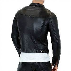 New Arrival High Quality Customized Full Sleeves Light Weight Men Lamb Leather <b>Shirt</b> in Multi Colors Leather <b>Shirts</b> - Product Image 4