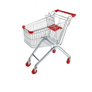 सुपरमार्केट मॉल हैंडहेल्ड पुश कार्ट परिवार सुविधा के लिए बच्चों की छोटी शॉपिंग ट्रॉली फैक्ट्री - Product Image 1