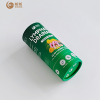 Tube en papier cylindrique recyclable de qualité alimentaire, personnalisé et écologique, pour l'emballage de compléments alimentaires, de vitamines et d'aliments fonctionnels