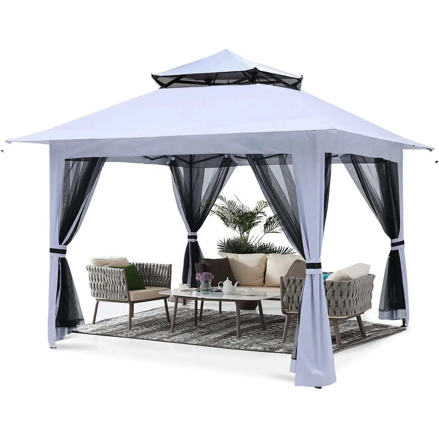 Glamping Tents for Sale Pop up Gazebo Canopy Shelter With Mosquito Netting Fold Tent Outdoor Garden Gazebo