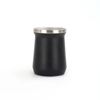 Tasse à maté personnalisée avec logo, 12 oz, double paroi, isolée sous vide, en acier inoxydable, avec paille