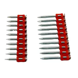 Mechanical Galvanized Smooth Shank Plastic Collated Concrete And Steel Drive Pins For Gas Powered Nailers