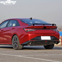 Accessoires de spoiler de voiture, spoiler de coffre arrière haute performance aspect fibre de carbone, aileron arrière ABS style N pour Hyundai Elantra 2020+