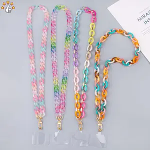 Universial phone neck strap pretty phone strap holder colorful chain strap for case phone charm