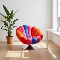 Fauteuil Anémone de Luxe Léger, Style Nord-Américain Moderne, Chaise en Mousse Moulée Intégrée pour Salon, Hôtel, Club, Décoration