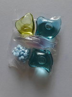 Échantillon gratuit 5 en 1 Dosettes de lessive Capsule de lessive Parfum frais, dissolution rapide, nettoyage en profondeur, doux pour les vêtements
