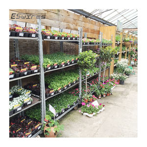 5 estantes desmontables galvanizados carros de transporte de planta de almacenamiento de acero de metal ajustable para granja - Product Image 4