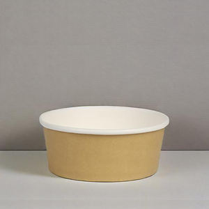 Cuencos de papel desechables de catering ecológicos de buena calidad, contenedor de embalaje de alimentos, ensaladera con tapa - Product Image 1