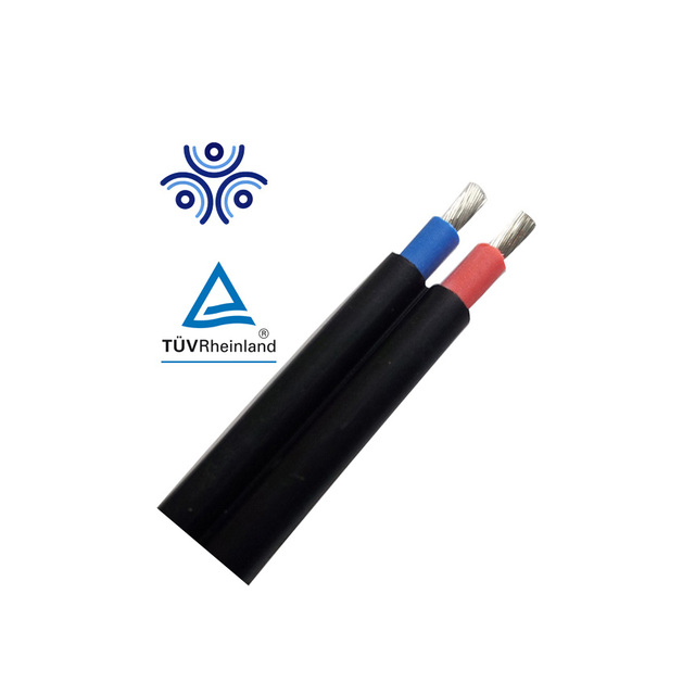 DC 1500V Twin Solar Cable 2x4mm XLPO Insulation Tinned Copper EN50618 for 16A Power Distribution for for