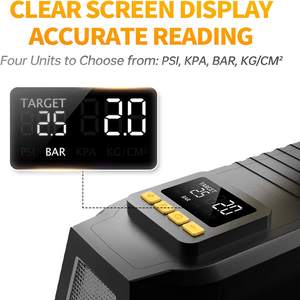 <span class=keywords><strong>Gonfleur</strong></span> de pneus numérique <span class=keywords><strong>12V</strong></span>, compresseur d'air en ABS, pompe à air multifonction pour <span class=keywords><strong>voiture</strong></span> 110V <span class=keywords><strong>220V</strong></span> AC - Product Image 6